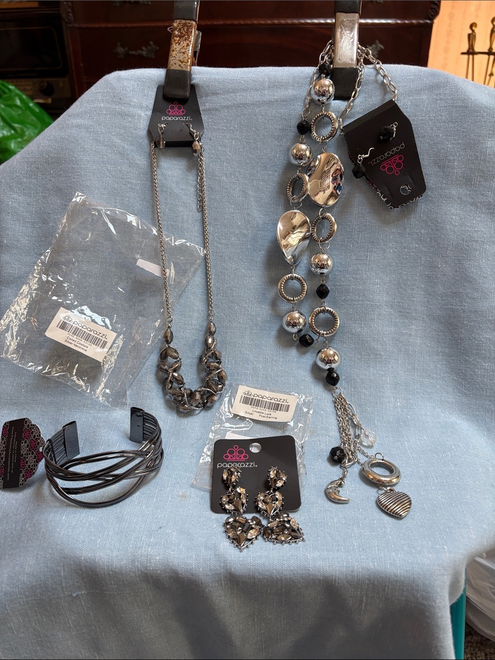 paparazzi Silver and Black Mixed-Style Jewelry Collection